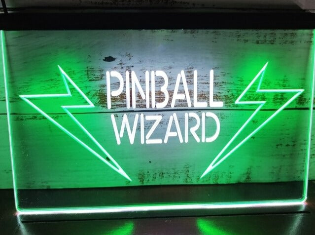 Pinball Wizard Two Tone Illuminated Sign
