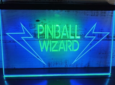 Pinball Wizard Two Tone Illuminated Sign