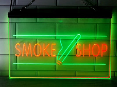 Smoke Shop Two Tone Illuminated Sign
