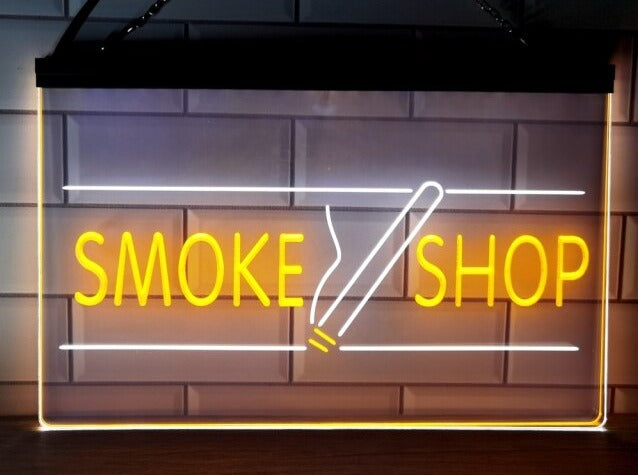 Smoke Shop Two Tone Illuminated Sign
