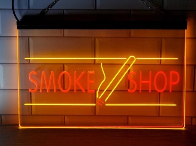 Smoke Shop Two Tone Illuminated Sign
