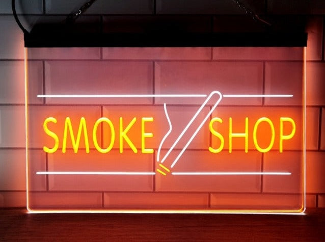 Smoke Shop Two Tone Illuminated Sign