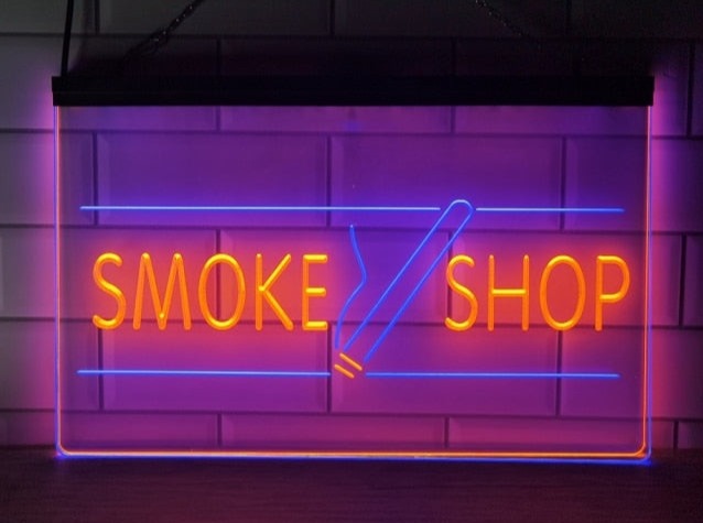Smoke Shop Two Tone Illuminated Sign