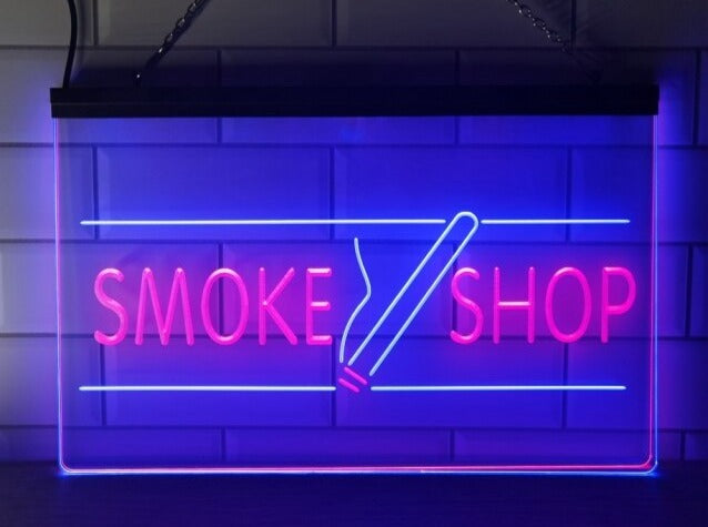Smoke Shop Two Tone Illuminated Sign