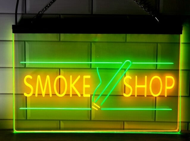 Smoke Shop Two Tone Illuminated Sign
