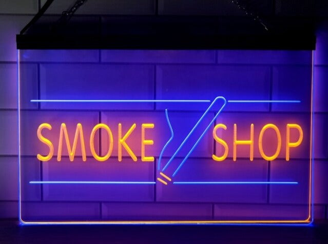 Smoke Shop Two Tone Illuminated Sign