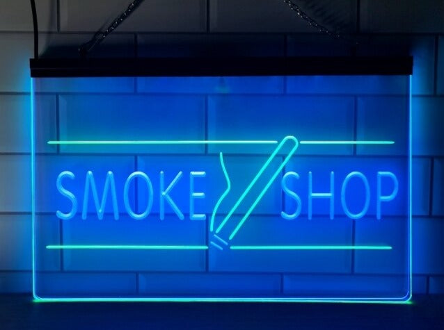 Smoke Shop Two Tone Illuminated Sign
