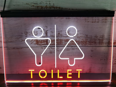 Male and Female Toilet Two Tone Illuminated Sign