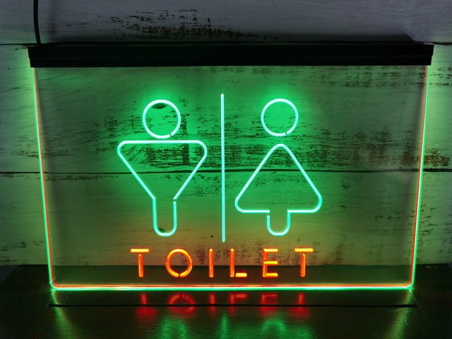 Male and Female Toilet Two Tone Illuminated Sign
