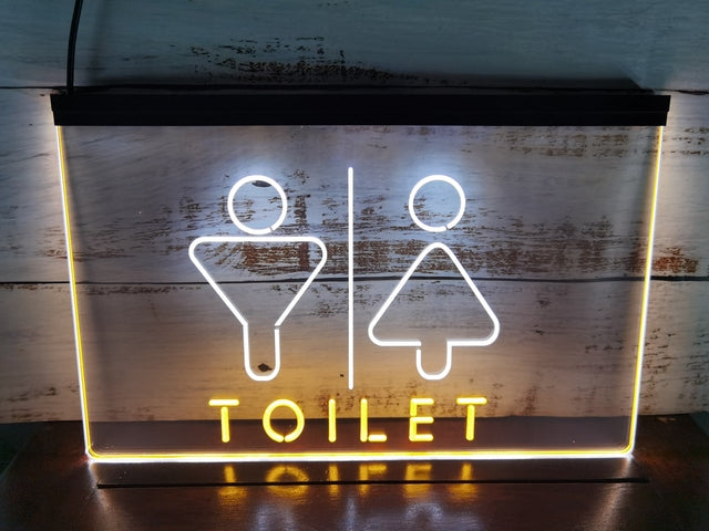 Male and Female Toilet Two Tone Illuminated Sign