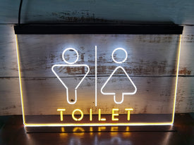 Male and Female Toilet Two Tone Illuminated Sign