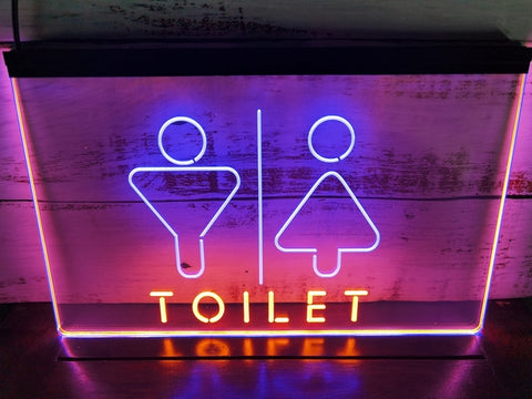 Image of Male and Female Toilet Two Tone Illuminated Sign