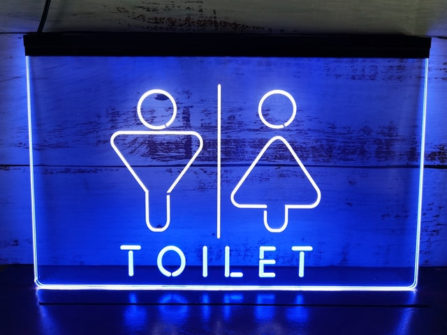 Male and Female Toilet Two Tone Illuminated Sign