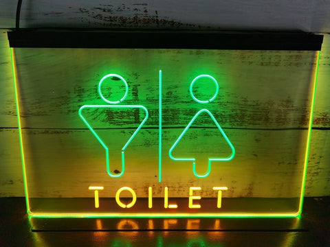 Image of Male and Female Toilet Two Tone Illuminated Sign