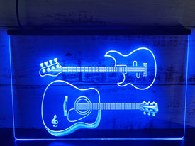 Rock N Roll Guitars Illuminated Sign