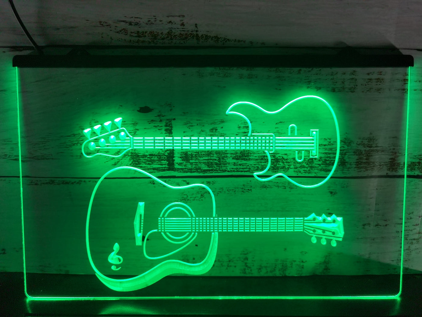 Rock N Roll Guitars Illuminated Sign