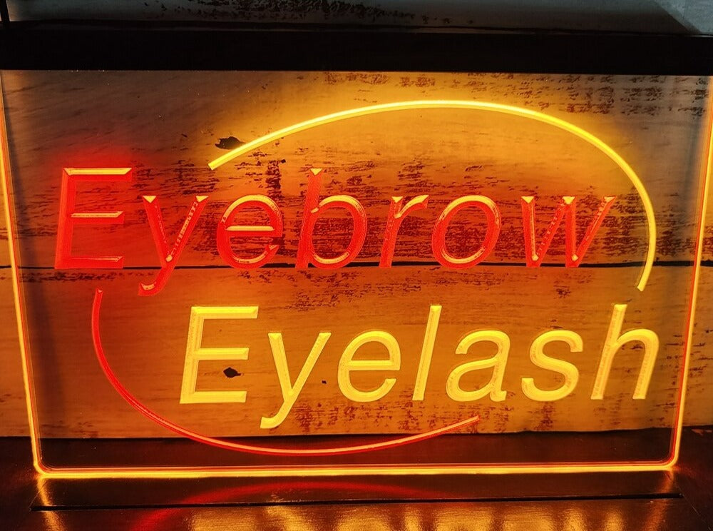 Eyebrow Eyelash Beauty Two Tone Illuminated Sign