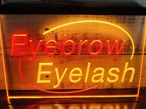 Image of Eyebrow Eyelash Beauty Two Tone Illuminated Sign