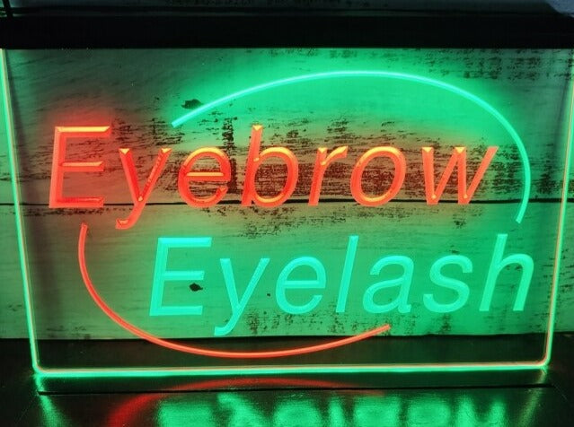 Eyebrow Eyelash Beauty Two Tone Illuminated Sign