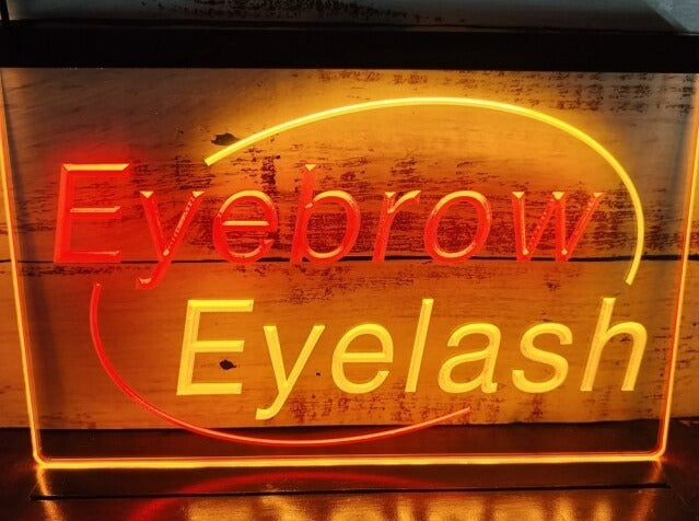 Eyebrow Eyelash Beauty Two Tone Illuminated Sign