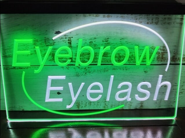 Eyebrow Eyelash Beauty Two Tone Illuminated Sign
