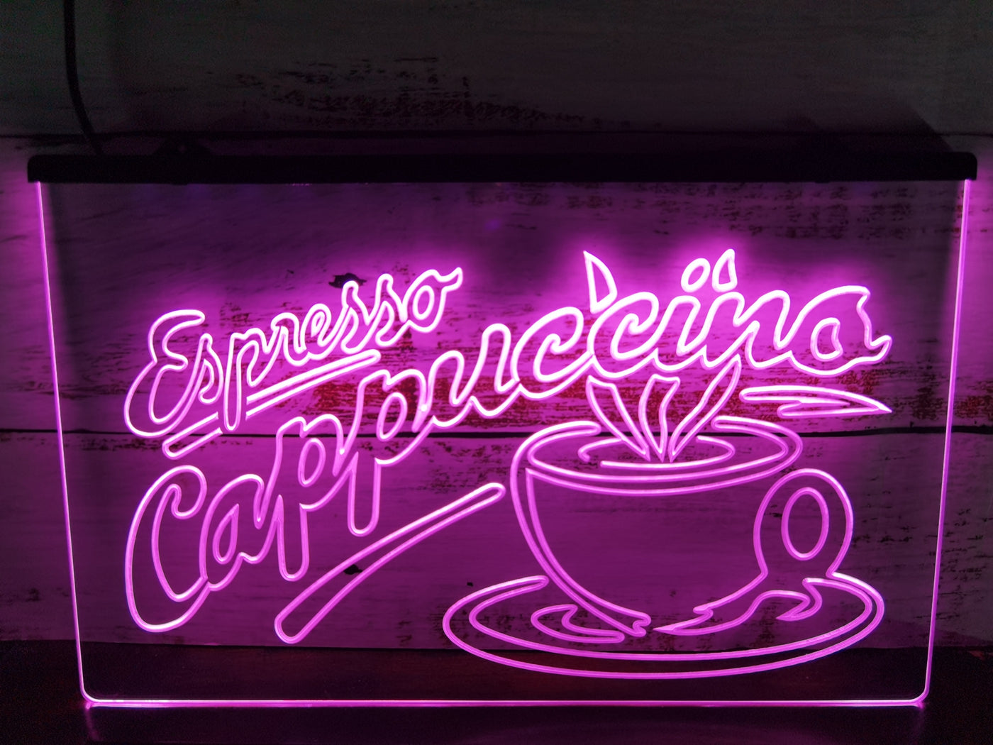 Espresso Cappuccino Coffee Illuminated Sign