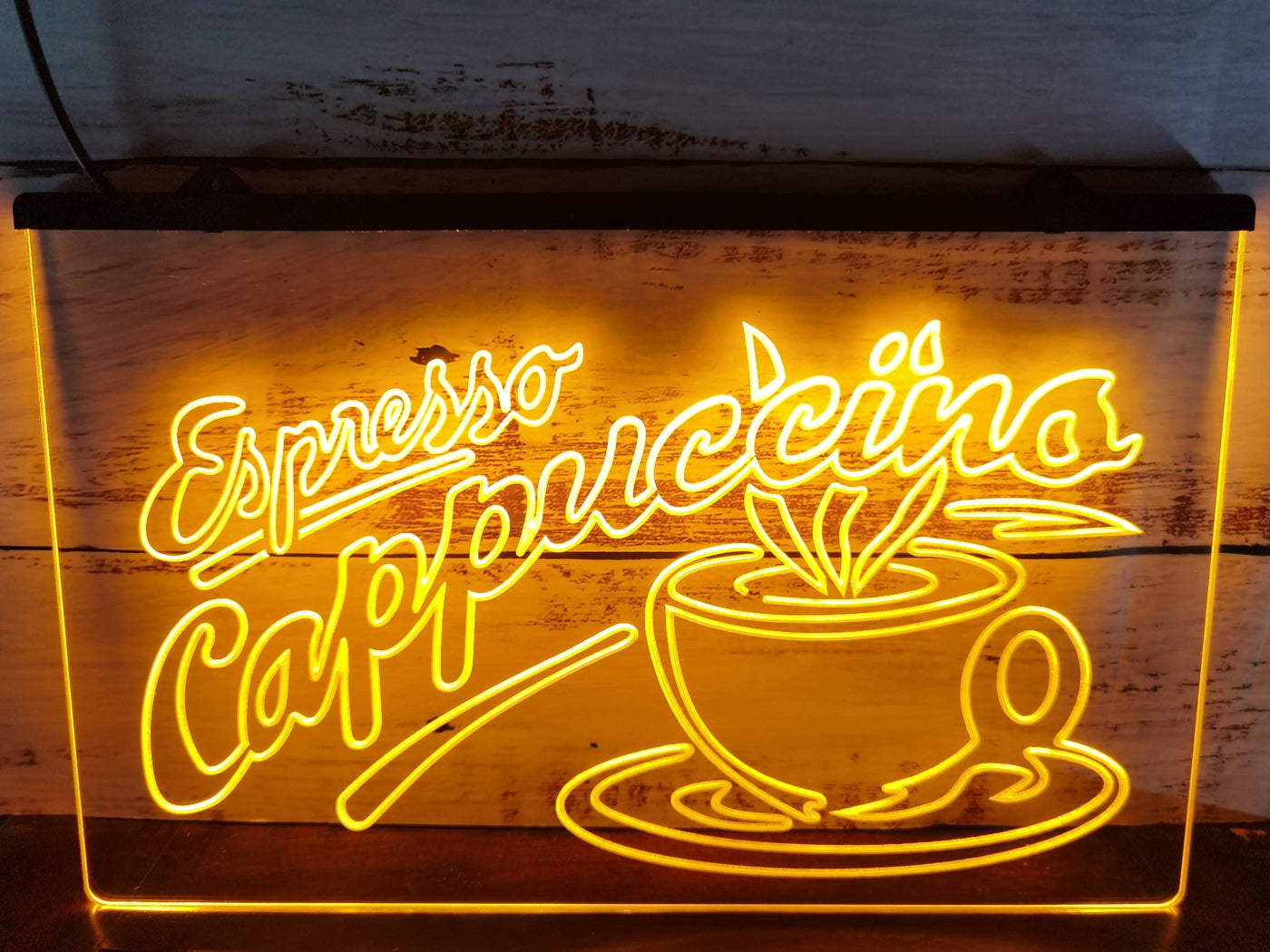 Espresso Cappuccino Coffee Illuminated Sign