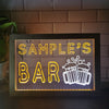 Cheers Beers Bar Personalized Two Tone Sign - Luxury Framed Edition