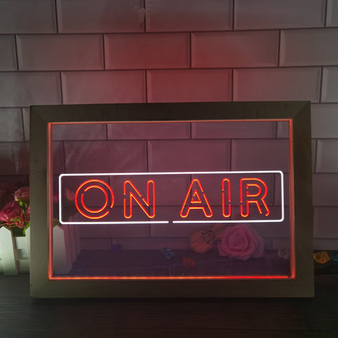 Image of ON AIR Recording Studio Two Tone Sign - Luxury Framed Edition