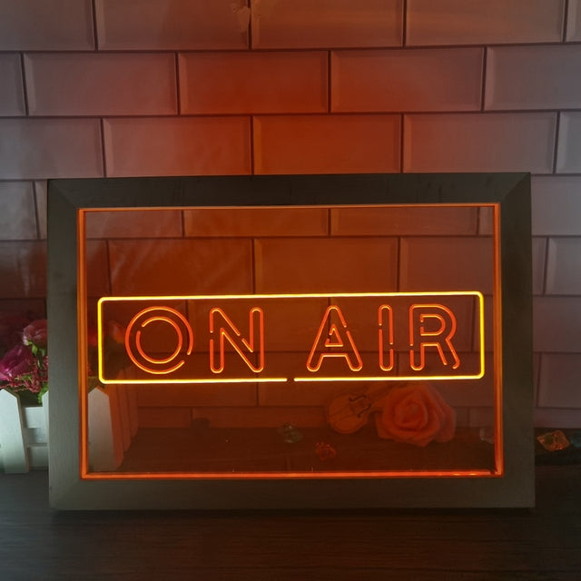 ON AIR Recording Studio Two Tone Sign - Luxury Framed Edition