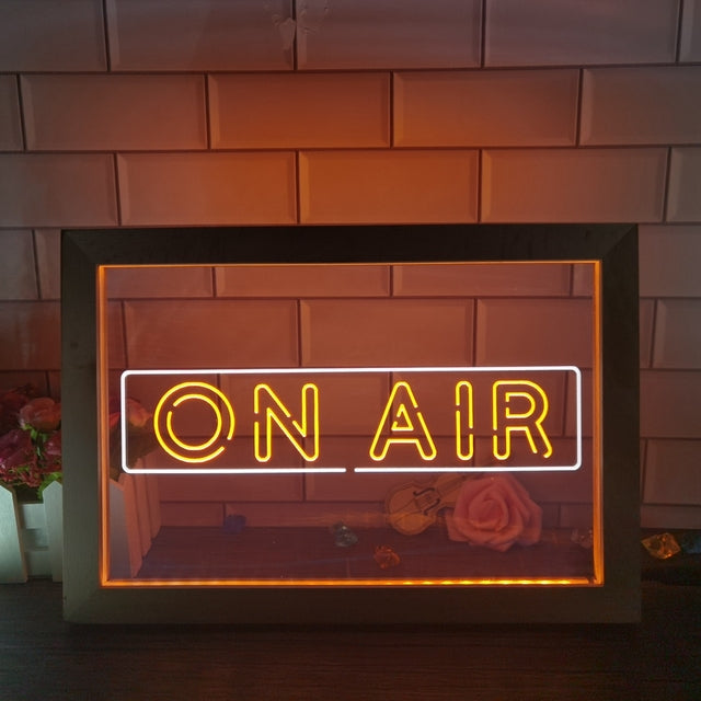 ON AIR Recording Studio Two Tone Sign - Luxury Framed Edition