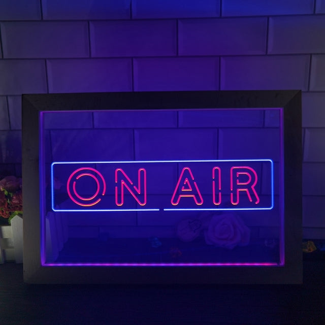 ON AIR Recording Studio Two Tone Sign - Luxury Framed Edition