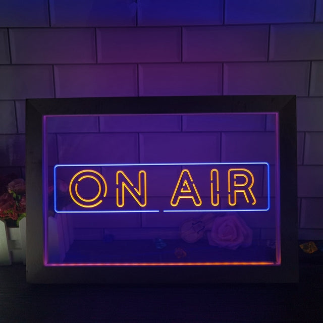ON AIR Recording Studio Two Tone Sign - Luxury Framed Edition