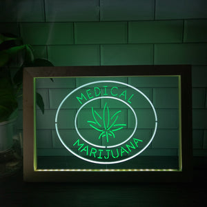 Medical Marijuana Two Tone Sign - Luxury Framed Edition