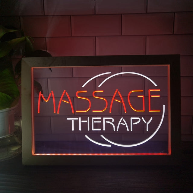 Massage Therapy Two Tone Sign - Luxury Framed Edition