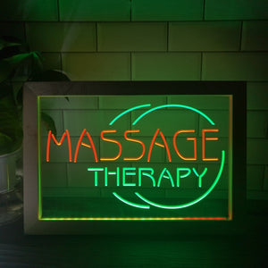 Massage Therapy Two Tone Sign - Luxury Framed Edition