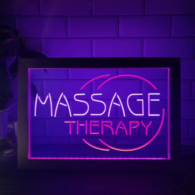 Massage Therapy Two Tone Sign - Luxury Framed Edition