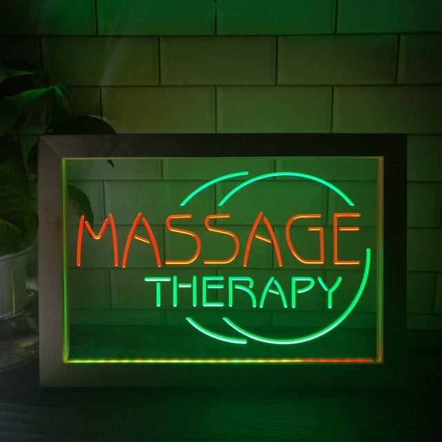 Massage Therapy Two Tone Sign - Luxury Framed Edition