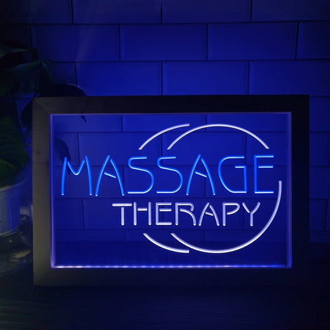 Image of Massage Therapy Two Tone Sign - Luxury Framed Edition