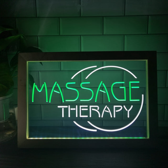 Massage Therapy Two Tone Sign - Luxury Framed Edition