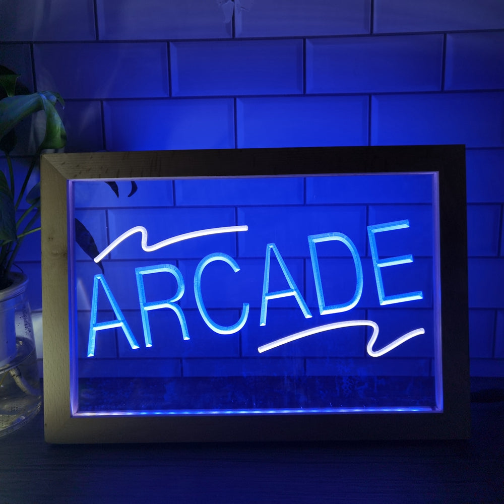 Arcade Two Tone Sign - Luxury Framed Edition