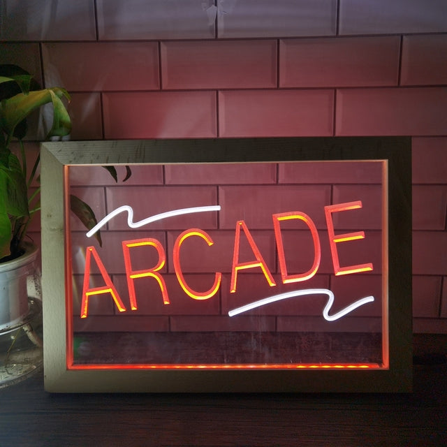 Arcade Two Tone Sign - Luxury Framed Edition