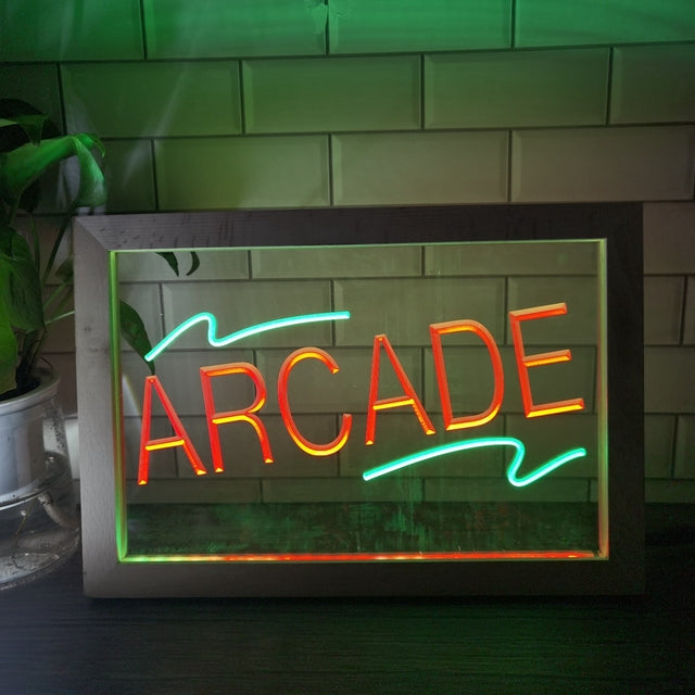 Arcade Two Tone Sign - Luxury Framed Edition