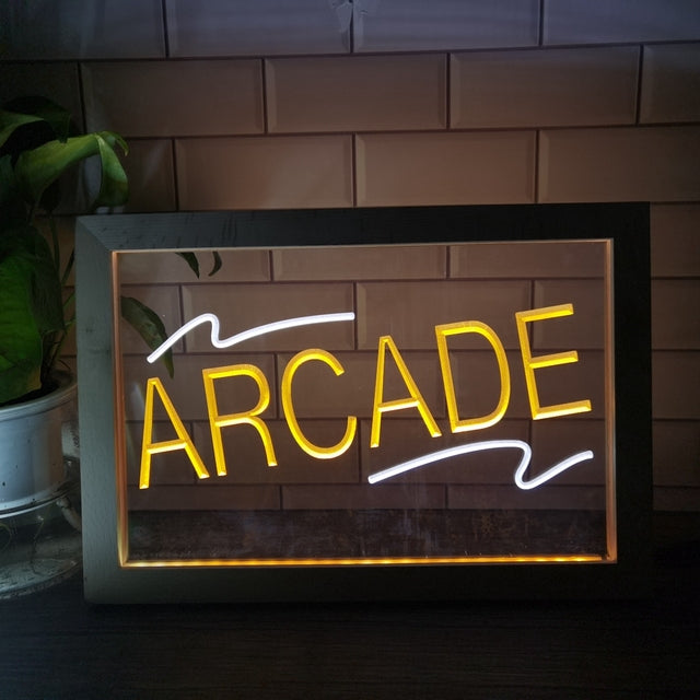 Arcade Two Tone Sign - Luxury Framed Edition