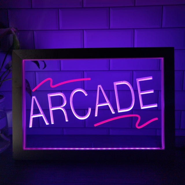 Arcade Two Tone Sign - Luxury Framed Edition
