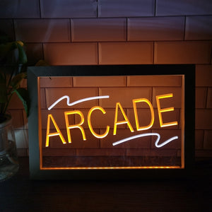 Arcade Two Tone Sign - Luxury Framed Edition