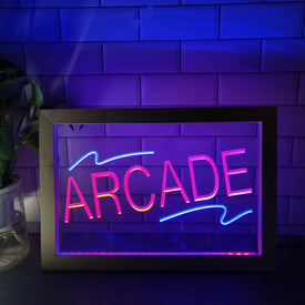 Arcade Two Tone Sign - Luxury Framed Edition