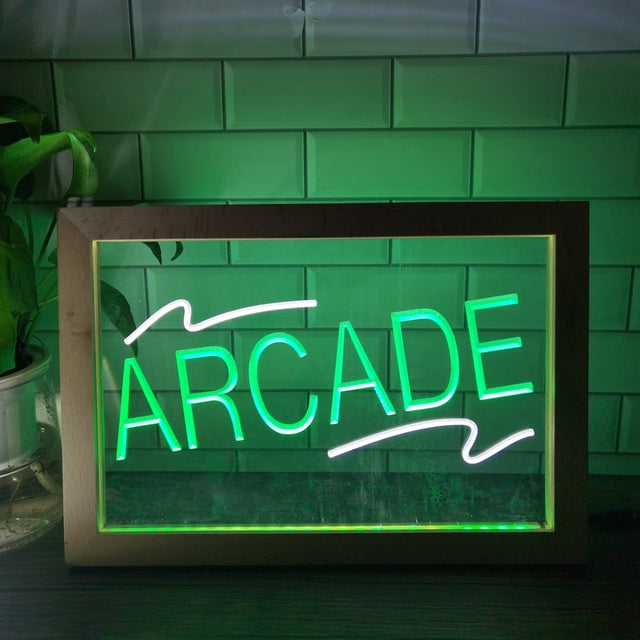 Arcade Two Tone Sign - Luxury Framed Edition