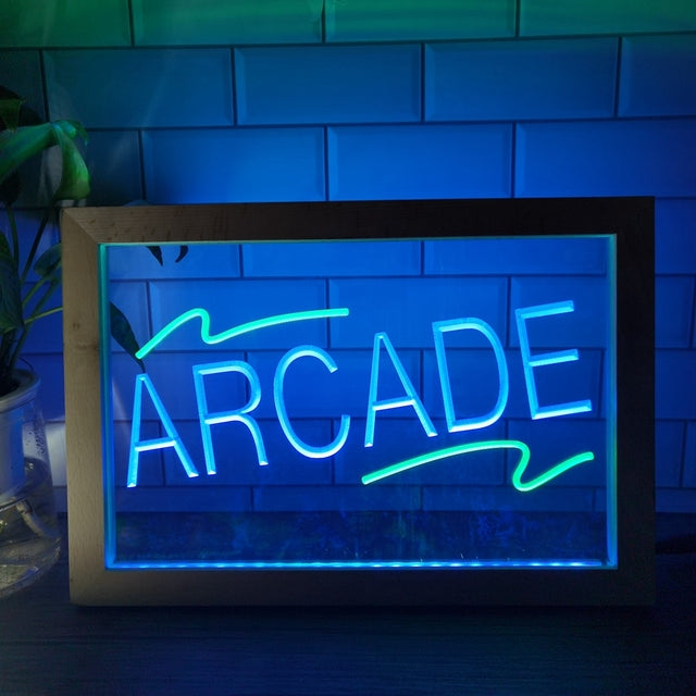 Arcade Two Tone Sign - Luxury Framed Edition