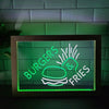 Burgers and Fries Two Tone Sign - Luxury Framed Edition
